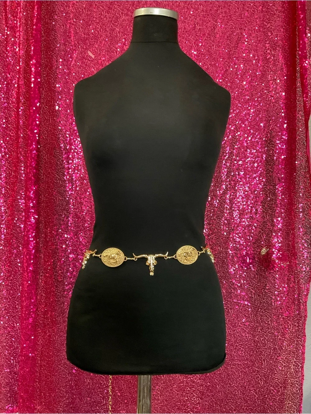 Gold Medallion Chain Waist Belt - Women Accessories